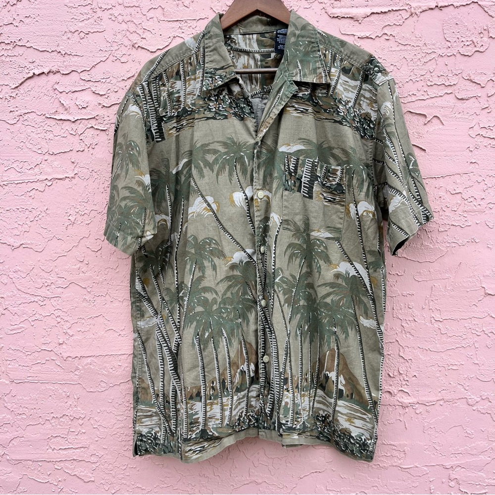 Unbranded Cotton Button Down Tropical Nautical Adult Size Large